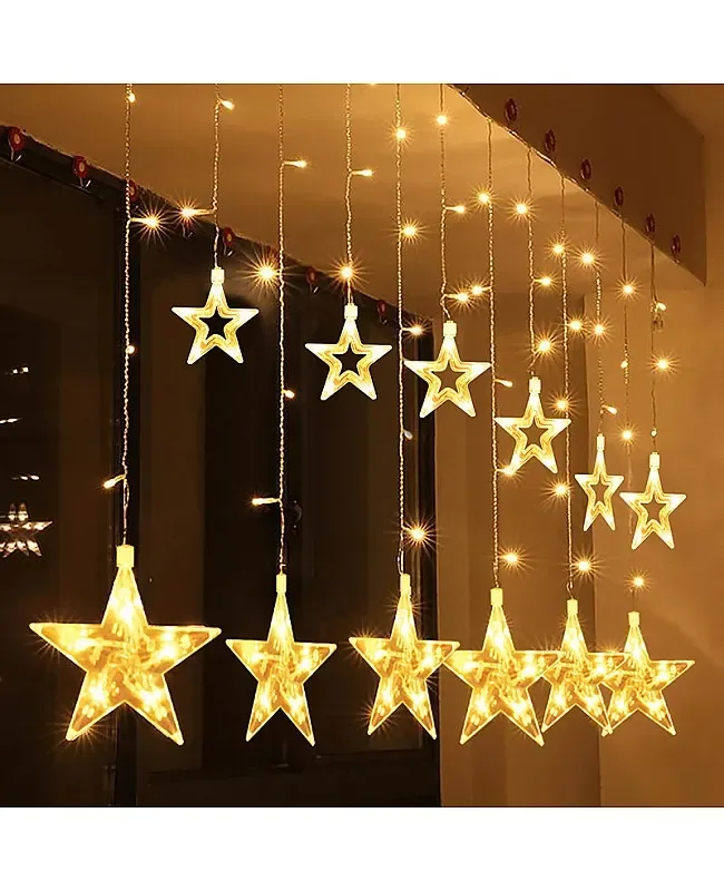 12PCS Big Star 220V LED Curtain Light detail 02
