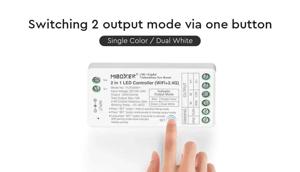 + 2.4G WiFi Dimmer For Single Color/Dual White detail 07