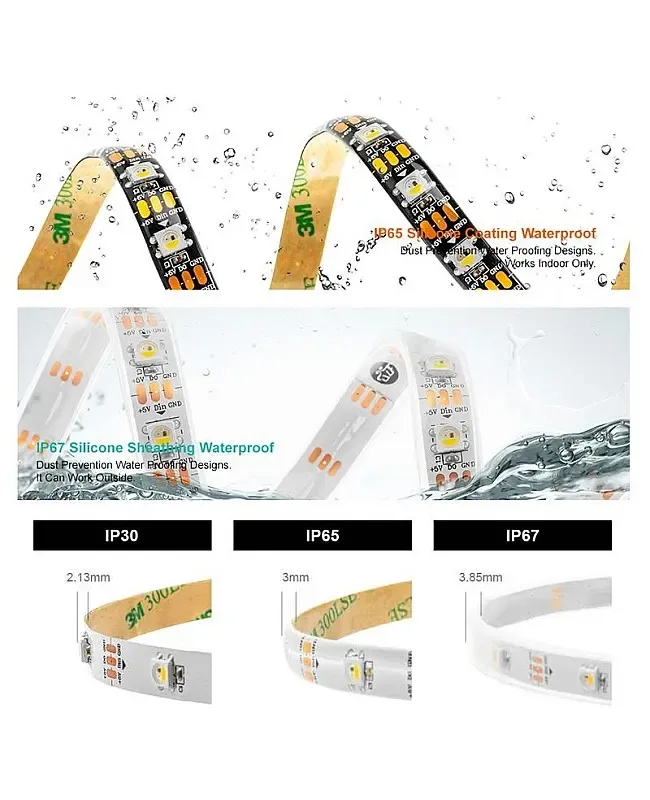 Pixel Individually Addressable 4 In 1 RGBW SK6812 LED Strip detail 06