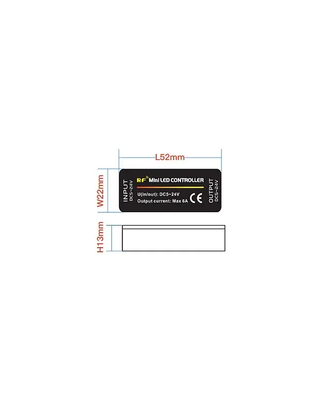 Mini Inline RGB Light Controller With 28 Keys RF Remote detail 05