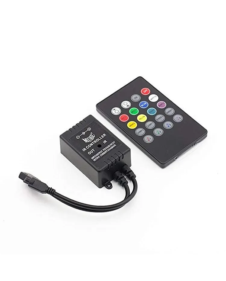 DC12V 72W IR Music LED Controller With 20 Keys Remote Control / product image