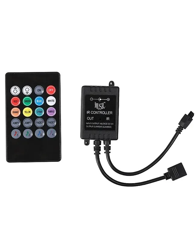 DC12V 72W IR Music LED Controller With 20 Keys Remote Control detail 03