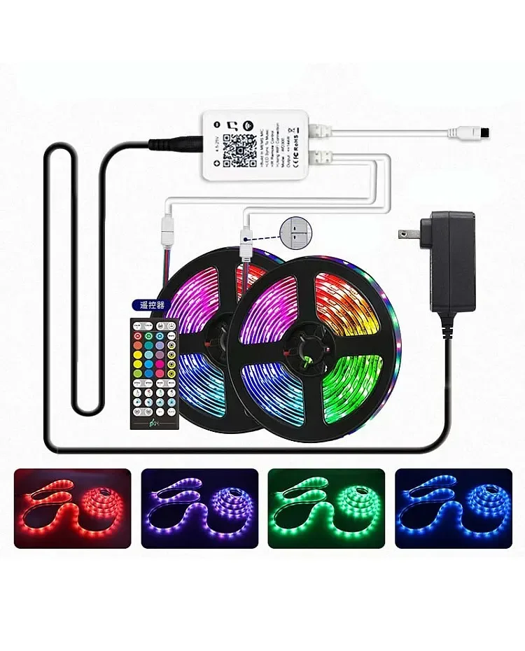 5050 RGB LED Strip Lights With WIFI Music LED Controller / product image