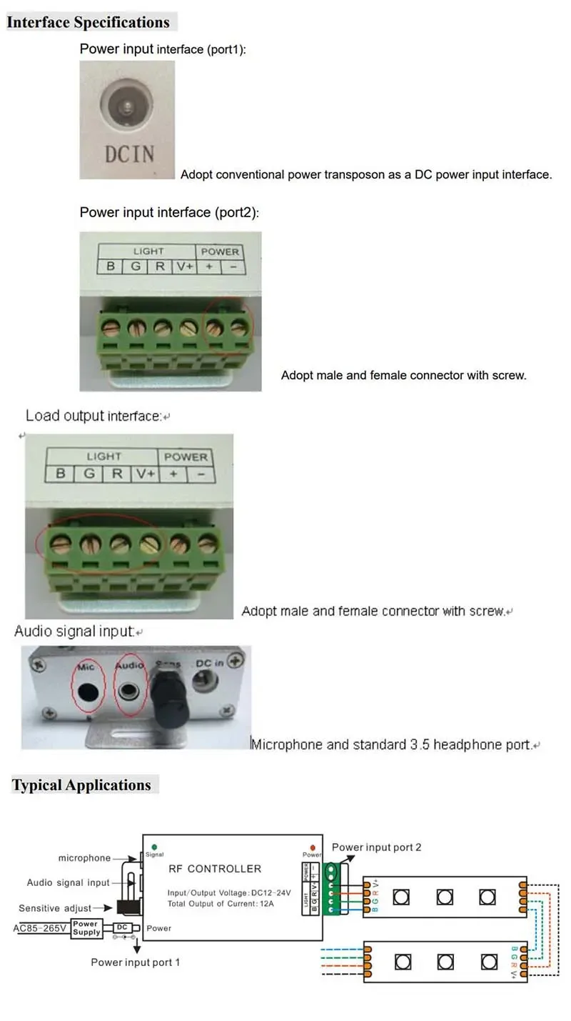DC12V LED Music Controller detail 05