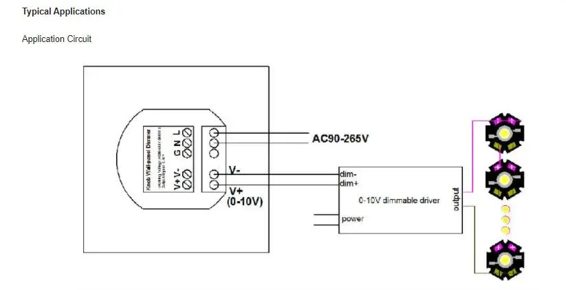 0 10V Knob Wall Panel LED Dimmer detail 09