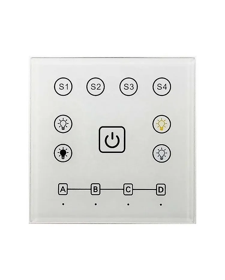 4G Wireless CCT 4 Zones Touch Wall Panel Remote / product image
