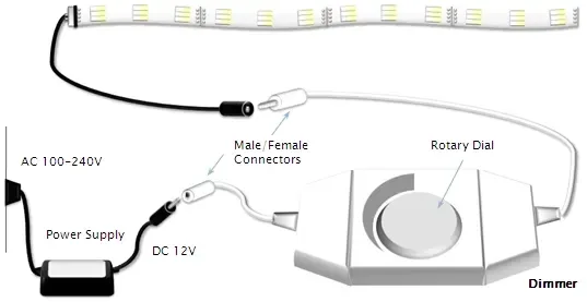 12 Volt LED Dimmer With Rotary Switch For Stepless Dimming detail 08