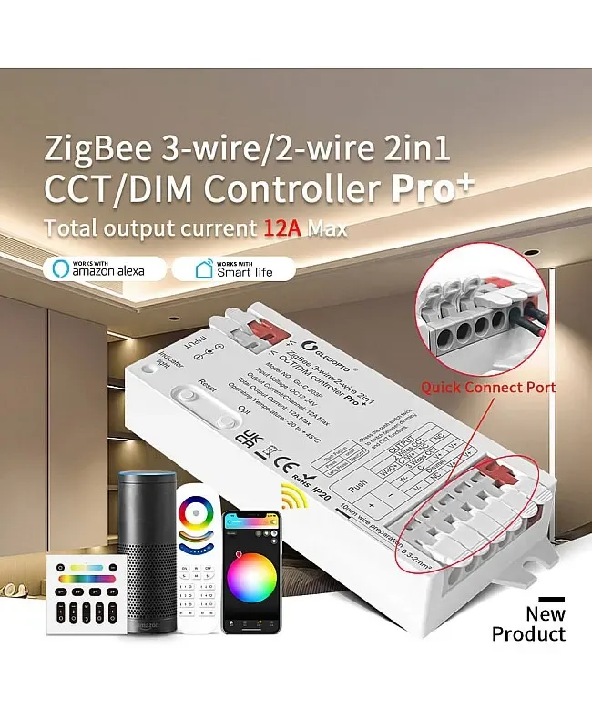 2 Wire Tunable White Zigbee LED Strip Controller detail 04