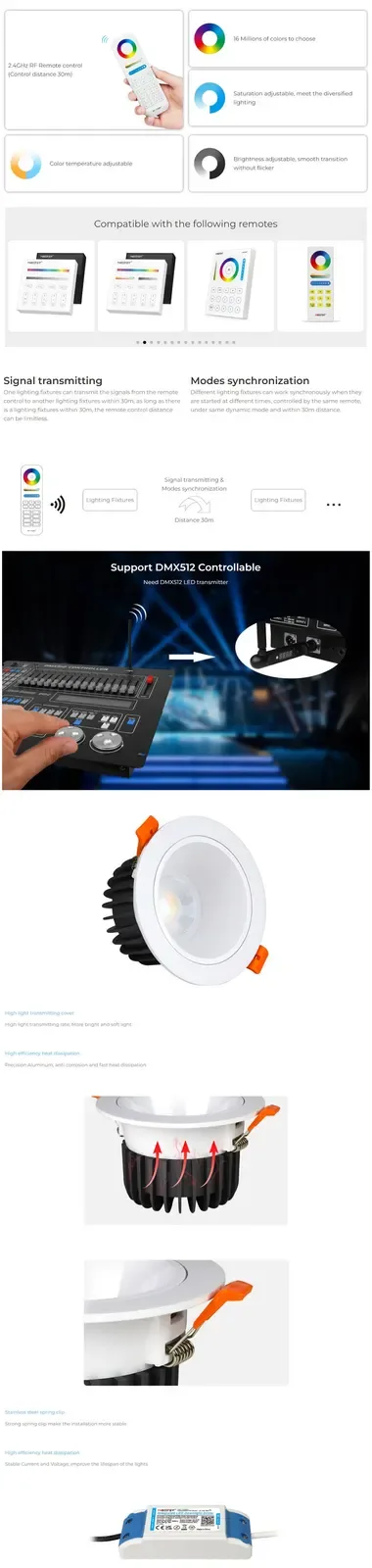 12W RGB Tunable White Smart Downlights detail 08