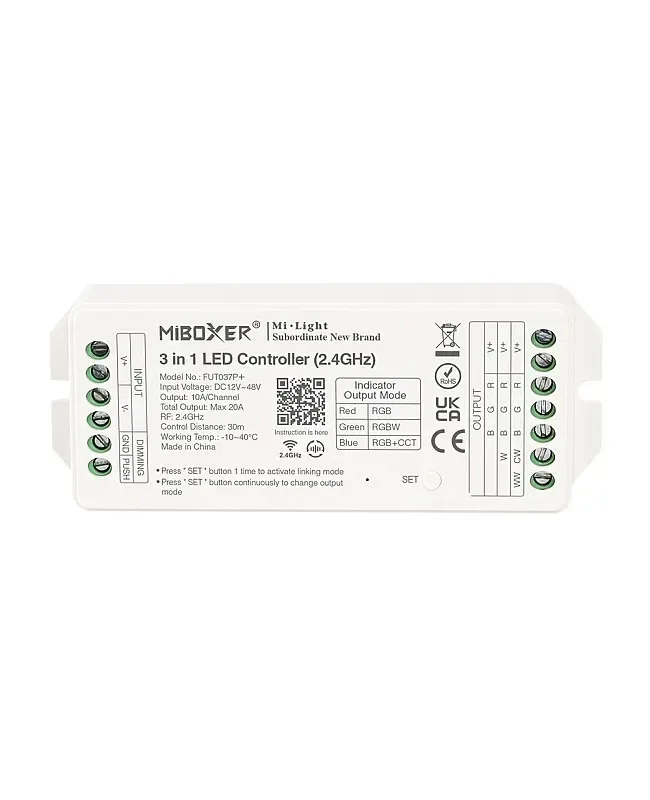 3 In 1 + LED Controller With 20A Output For RGB/RGBW/RGB+CCT detail 02