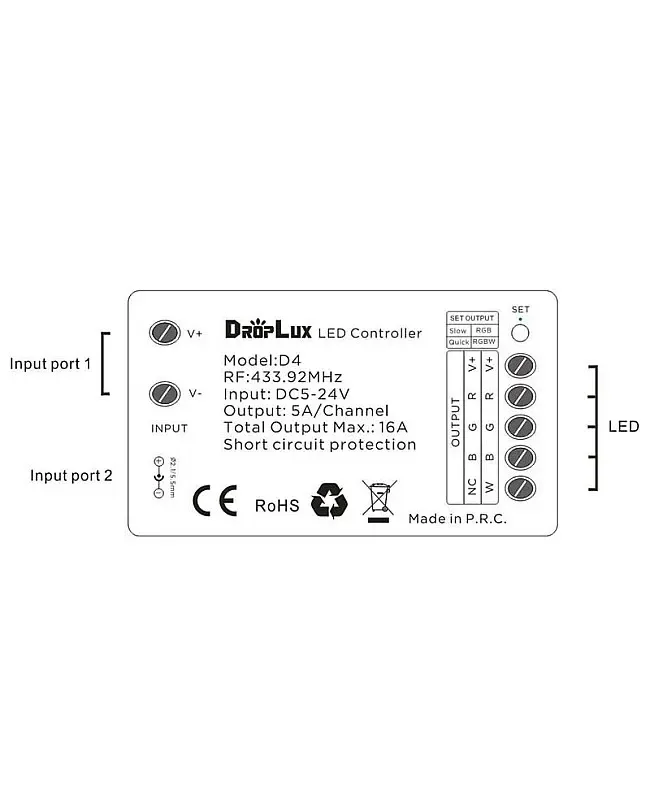 360W RGB Controller With 24 Keys RF Remote Control detail 06