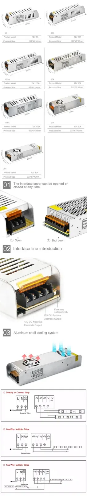 DC12V Strip Light Switching LED Linear Driver detail 08