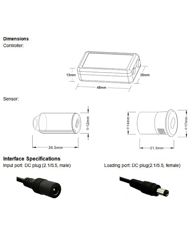 12V Mini LED Lamp Dimmer With ITR Sensor detail 05