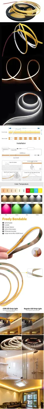 5MM 24V COB LED Strip Light detail 08