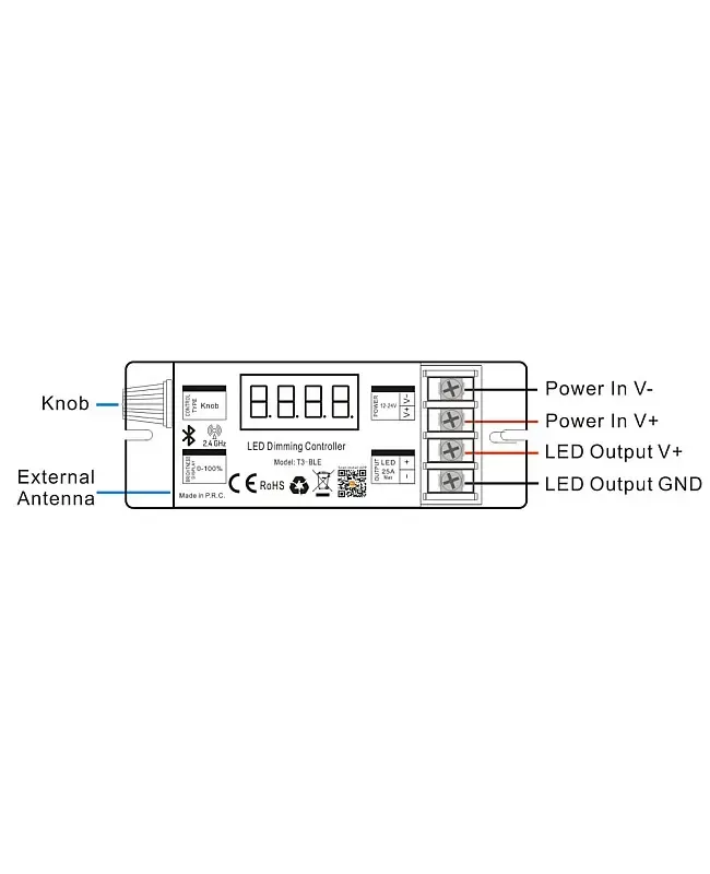 600W Hoion T3 BLE 2.4G Bluetooth Mesh Single Color Dimmer detail 03