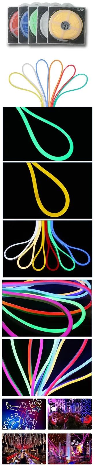 12V Single Color Neon Light Tube Waterproof Bendable detail 08