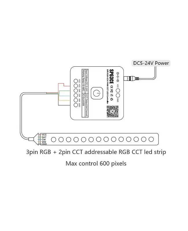 RGBIC+Dual White Bluetooth LED Light Controller detail 06