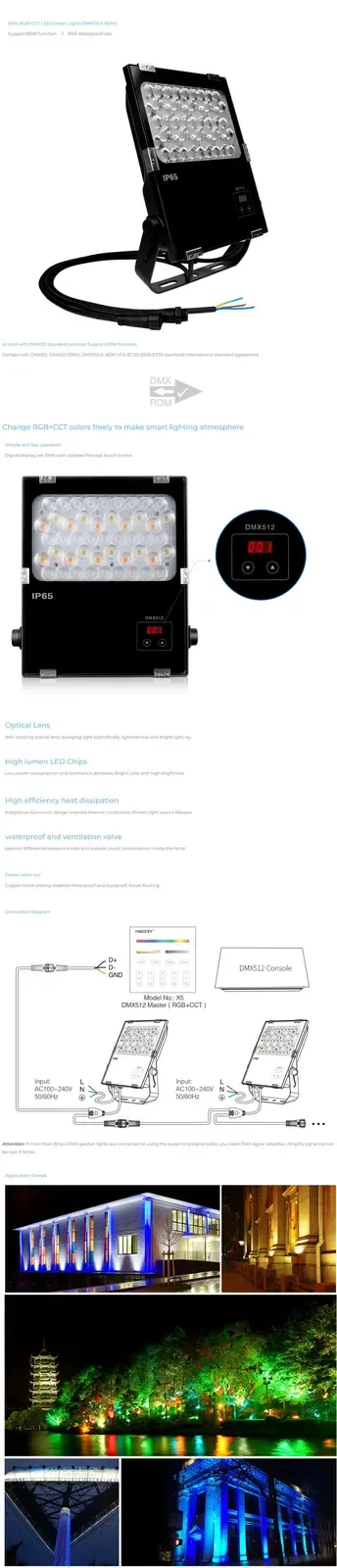 DMX512 Color Changing 50W LED Floodlights detail 08