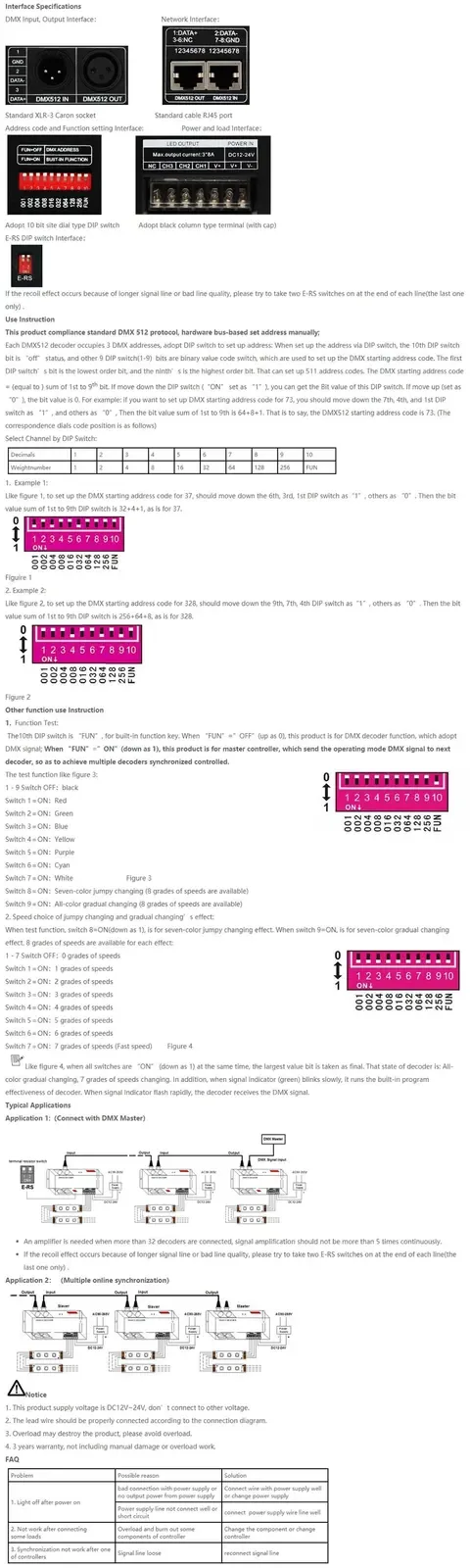 576W RGB DMX Decoder With Port detail 07