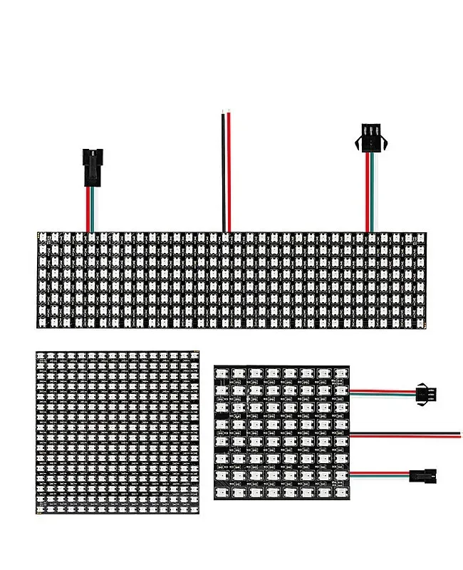 8*8/16*18/8*32 WS2812B Programmable LED Matrix Panel Screen detail 06