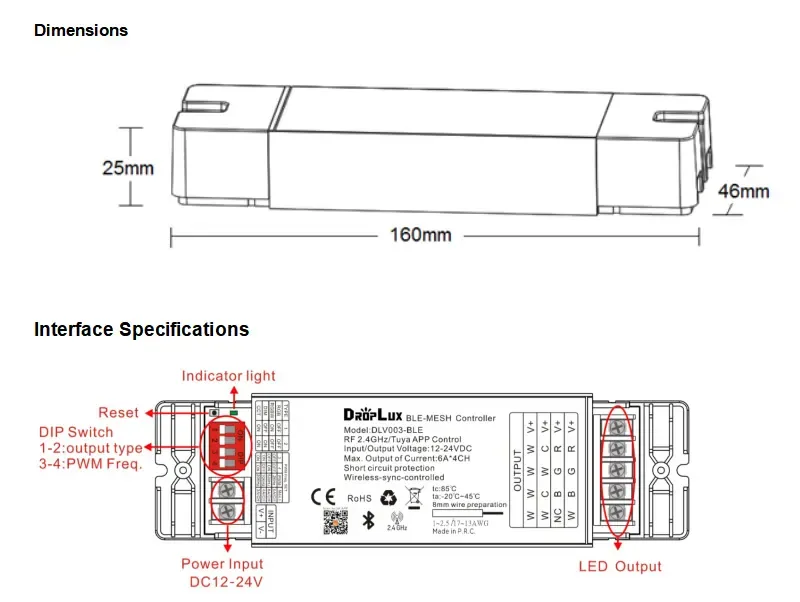 576W Hoion BLE Bluetooth 2.4G Wireless RF LED Controller detail 07