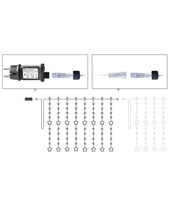 Star Style 144 PCS LED Xmas Lights With RF Remote detail 08