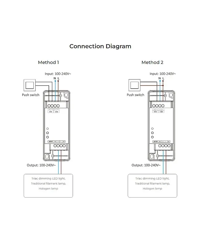 500W RF Push AC Triac Dimmer APP Control detail 07
