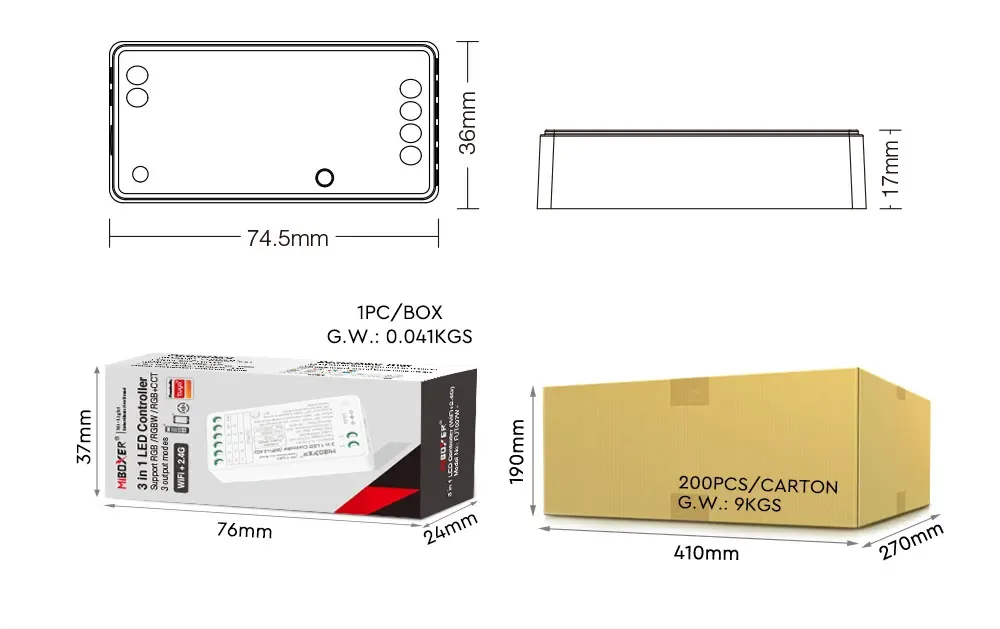 + 3 In 1 WiFi LED Strip Lights Controller detail 06