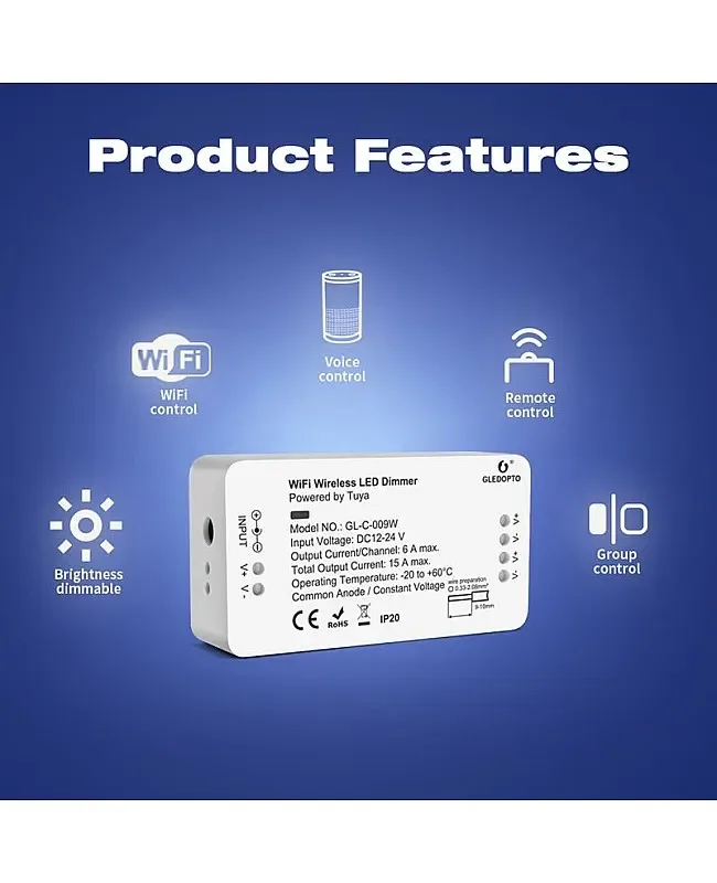 GL C 009W Wireless WiFi Light Dimmer Voice Control detail 05