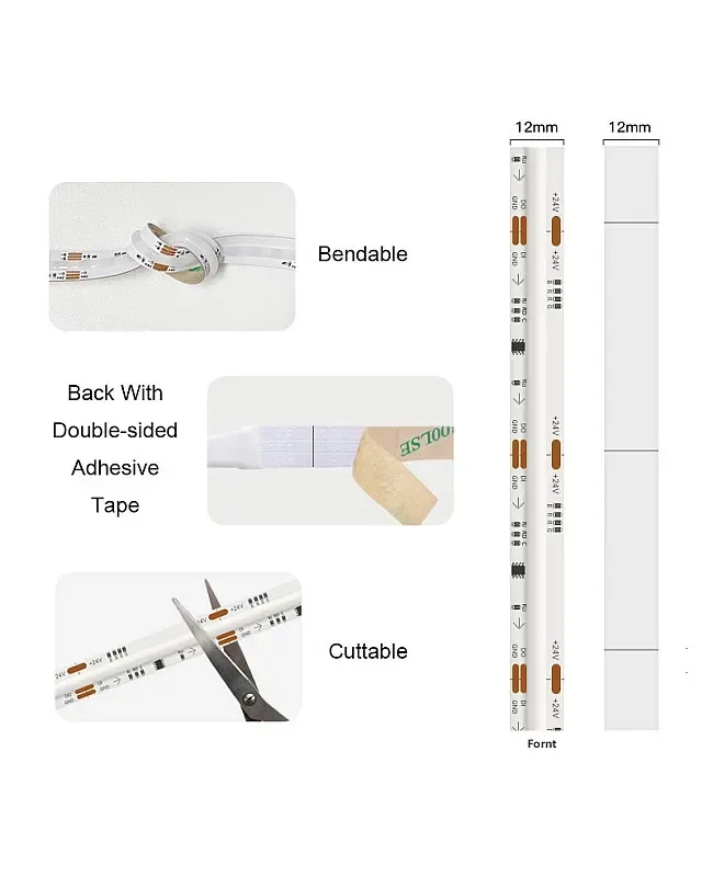 Seamless WS2812B Addressable Smart Light Strips 16.4FT detail 04