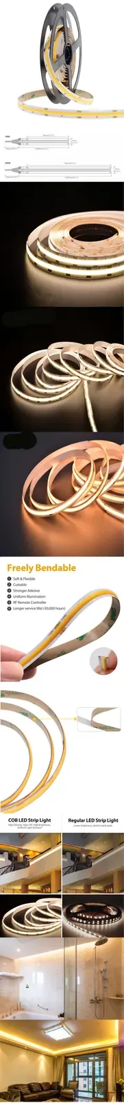 8MM White COB LED Strip 24V Dimmable detail 09
