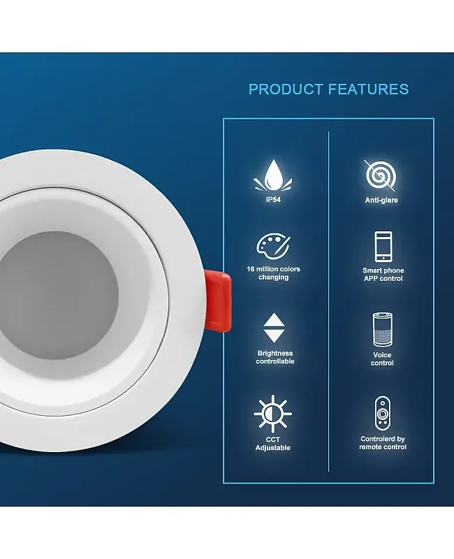 Zigbee Smart Dimmable Bathroom Downlights detail 06