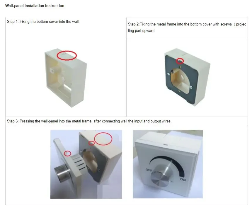 0 10V Knob Wall Panel LED Dimmer detail 07