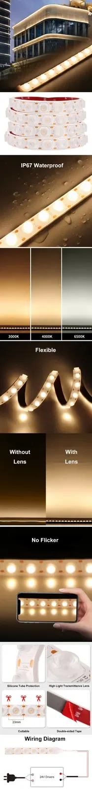 Outdoor 24V Dimmable Wall Washer Lights With Optical Lens detail 07