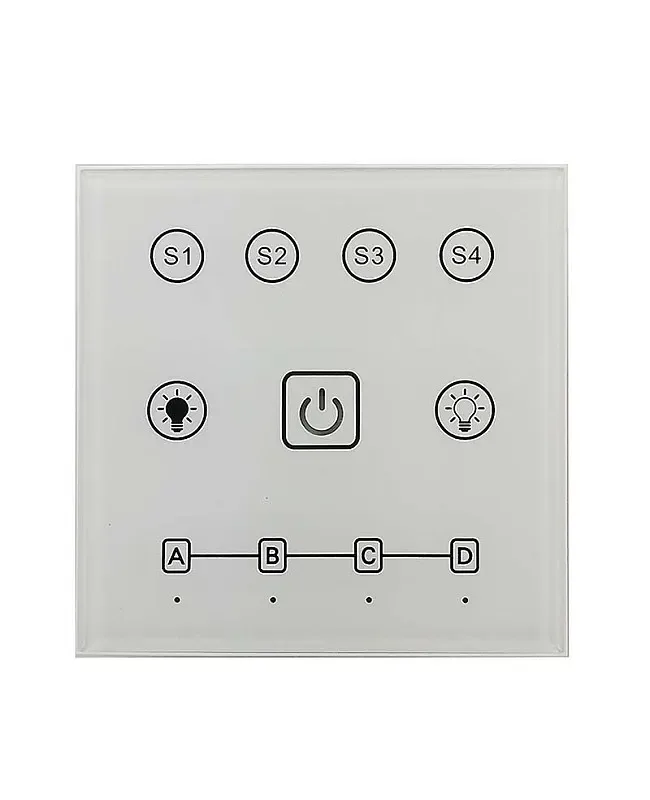 Wireless Wall Panel 2.4G 4 Zones Touch LED Dimmer Switch detail 02