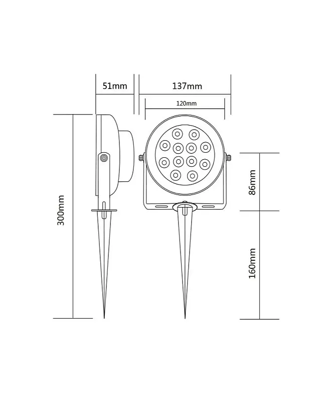 12W RGB CCT Zigbee 3.0 Gladopto Garden Lighting detail 04
