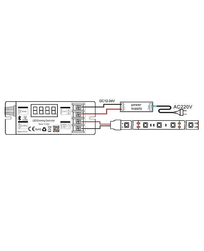 600W Hoion T3 BLE 2.4G Bluetooth Mesh Single Color Dimmer detail 05