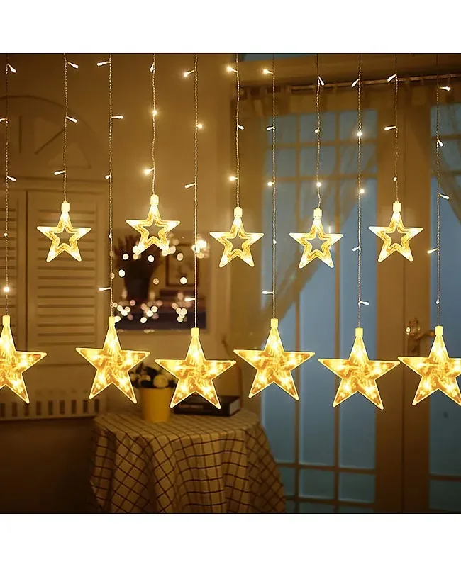 12PCS Big Star 220V LED Curtain Light detail 05