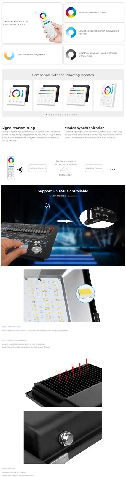 Low Voltage DC24V 10W RGB CCT LED Floodlights detail 08