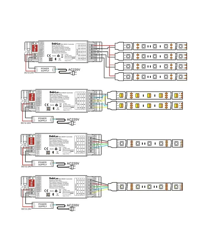 576W Hoion BLE Bluetooth 2.4G Wireless RF LED Controller detail 06