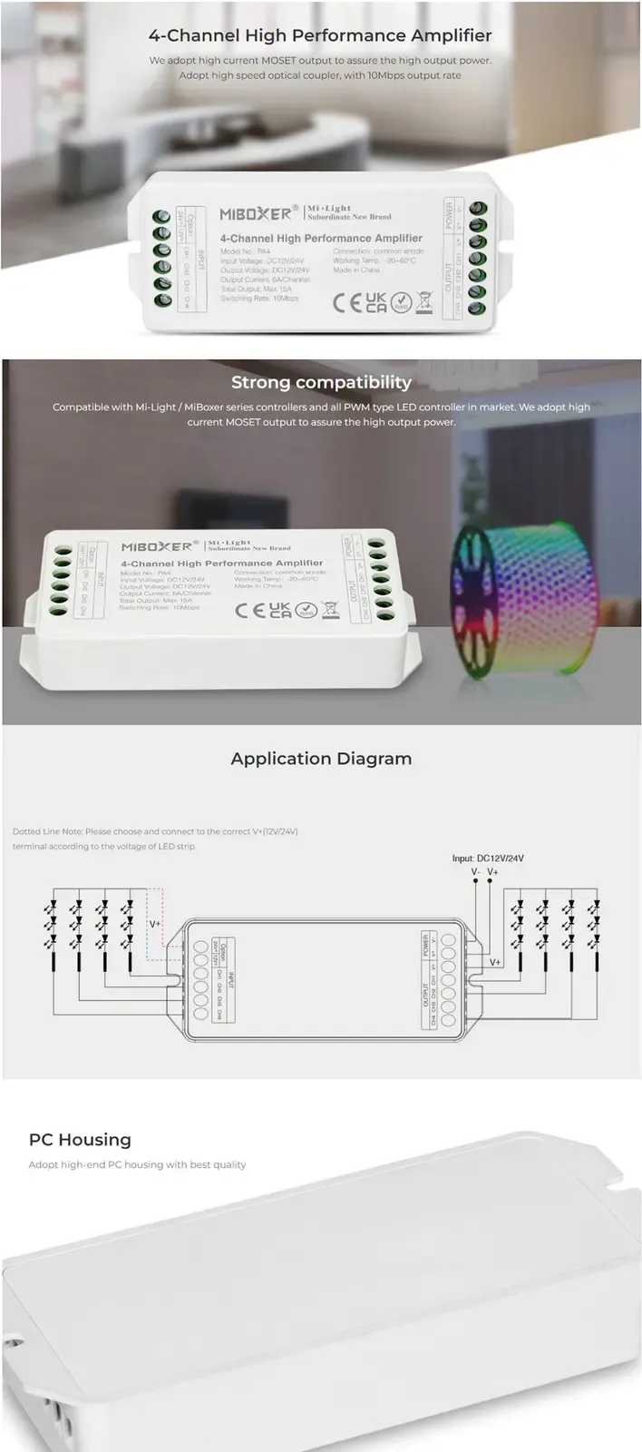 4 Channel High Speed RGBW Amplifier detail 06