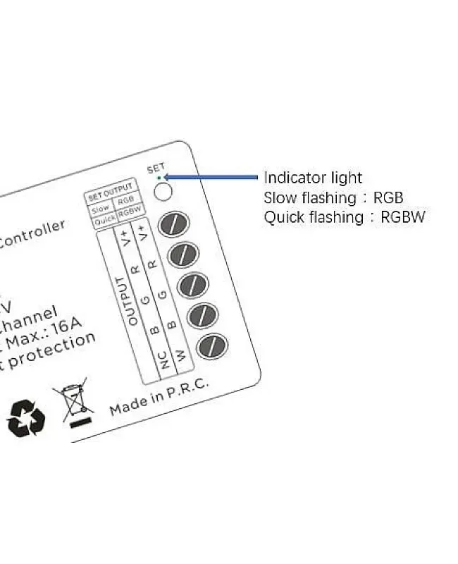 360W RGB Controller With 24 Keys RF Remote Control detail 04