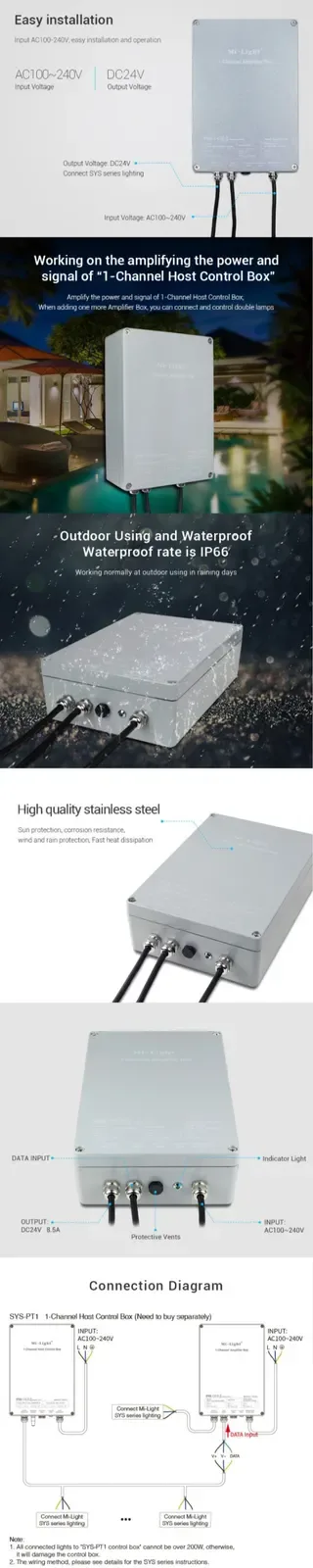 SYS 1 Channel Amplifier Box detail 08