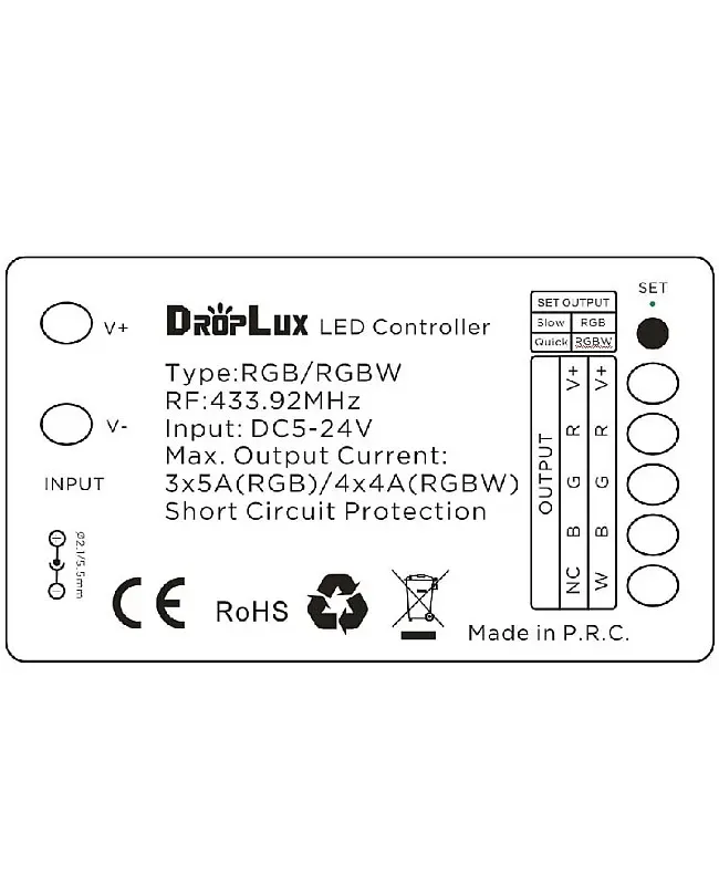 RGB/RGBW 2 In 1 LED Controller 12V With Touch RF Remote Control detail 06