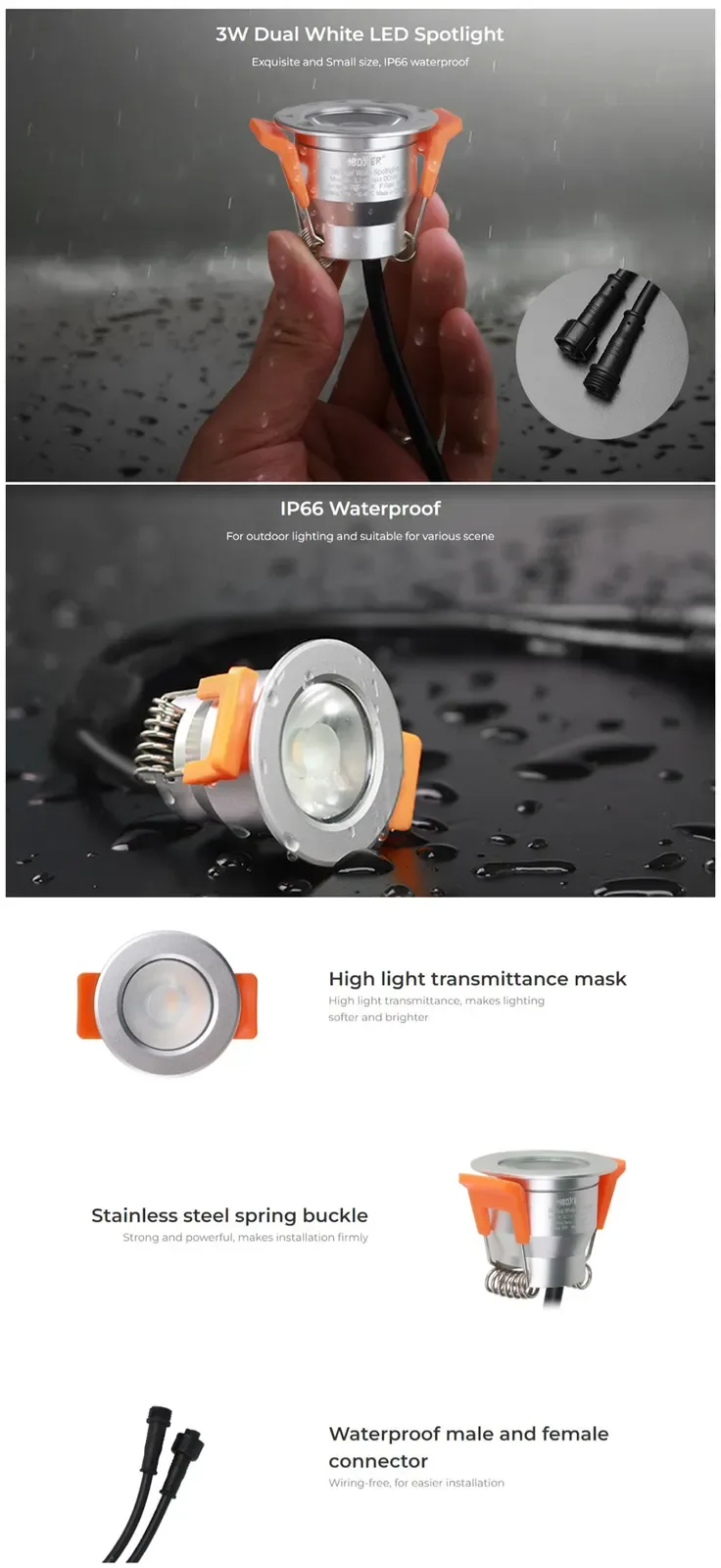 12 Dual White CCT Outdoor Waterproof Spotlight Lamp detail 07