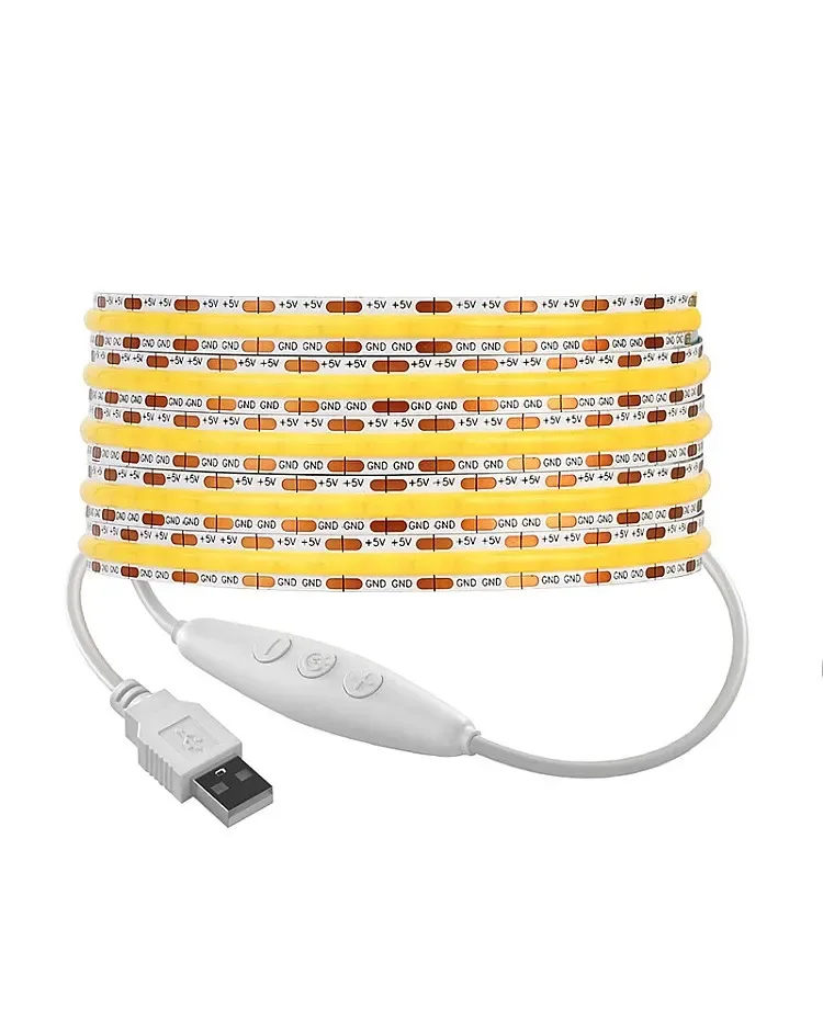 Dimmable COB LED Strip 5V With USB Controller / product image