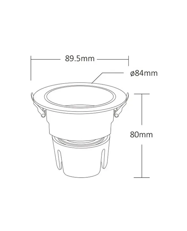 CCT Black Recessed Lighting 9W Zigbee detail 05