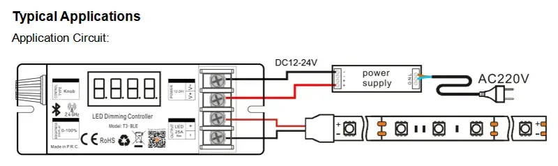 600W Hoion T3 BLE 2.4G Bluetooth Mesh Single Color Dimmer detail 07