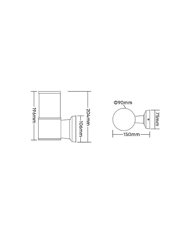 9W RGB CCT Outdoor Sconce Wall Lights Zigbee APP Control detail 07