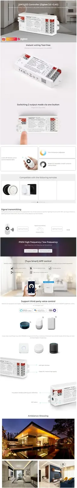 ZR Zigbee Smart Dimmer For Single Color/Dual White detail 06